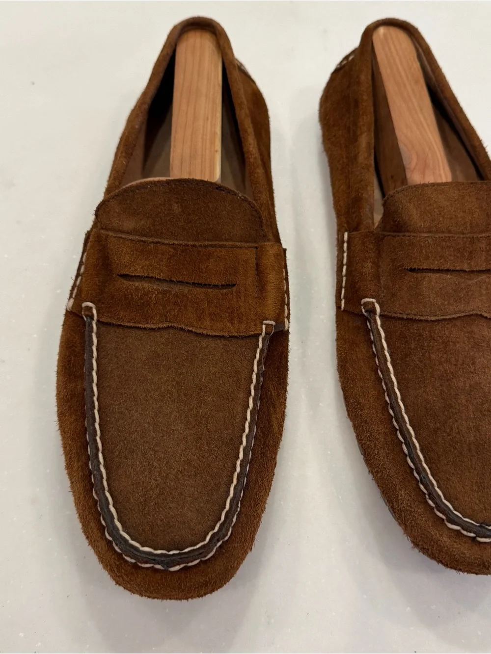 Polo Ralph Lauren Men’s Brown Suede Penny / Driving Loafers Sz 9 NEW!